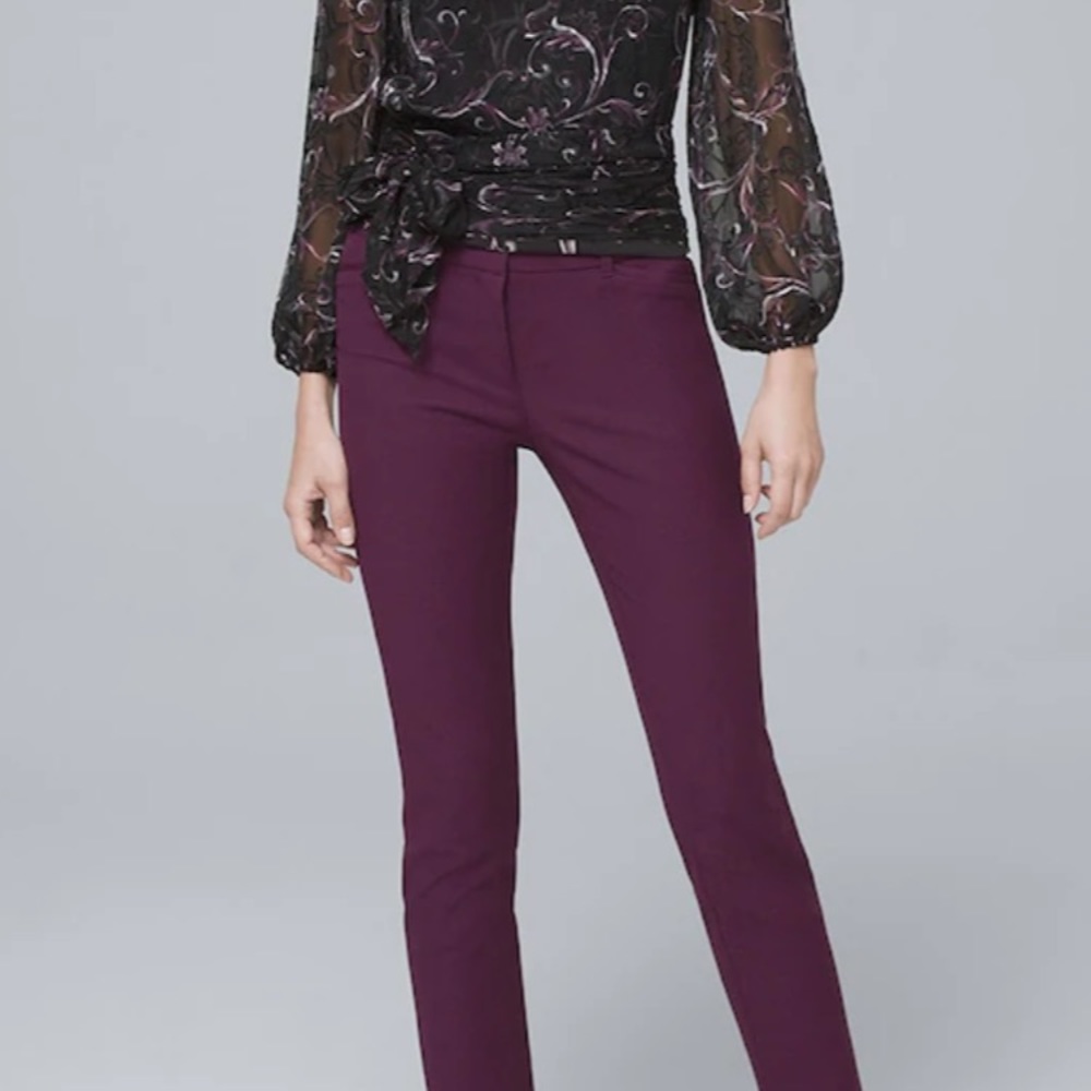 WHBM Plum size 4 slim Pants